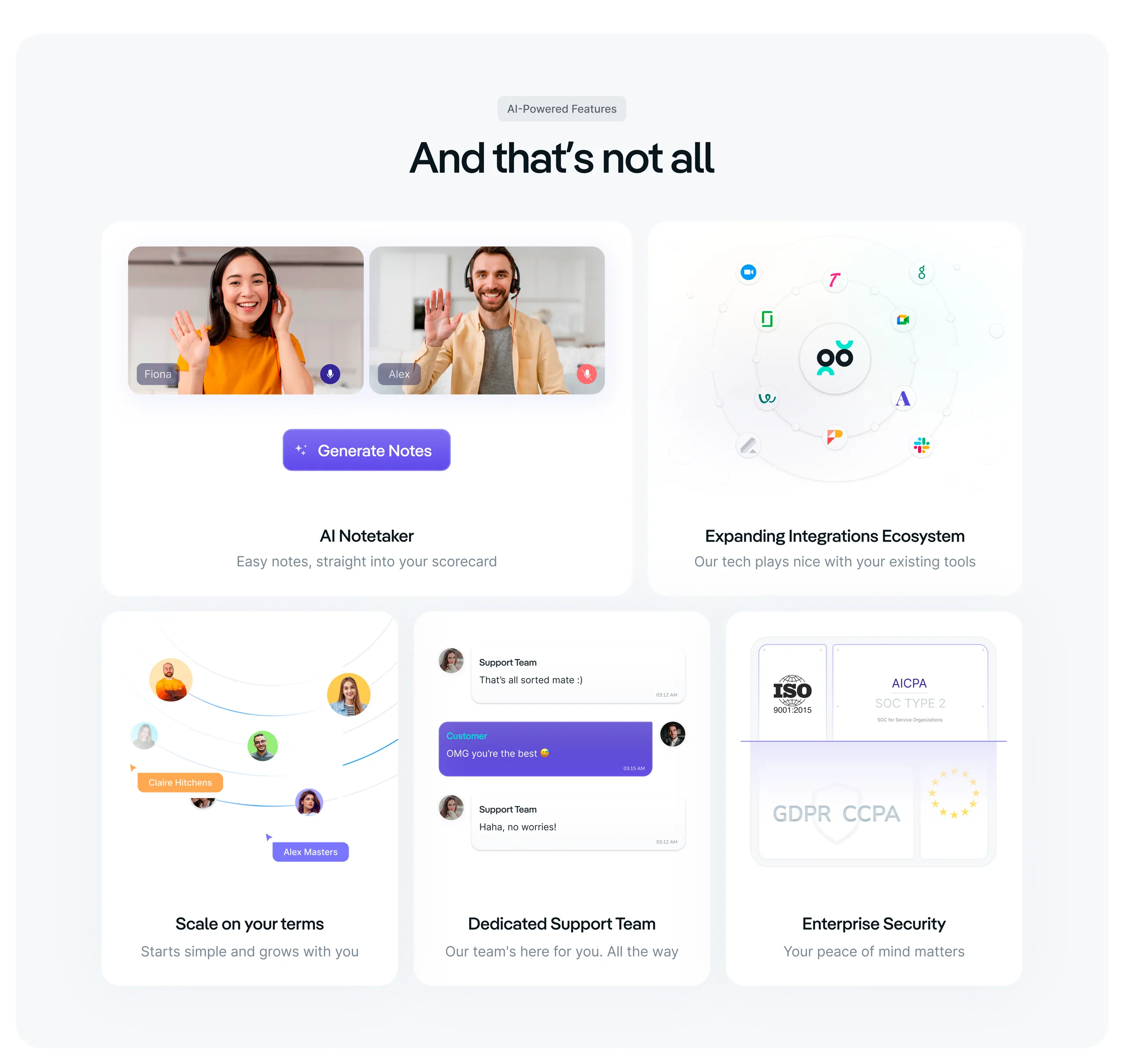 A Screenloop marketing site section