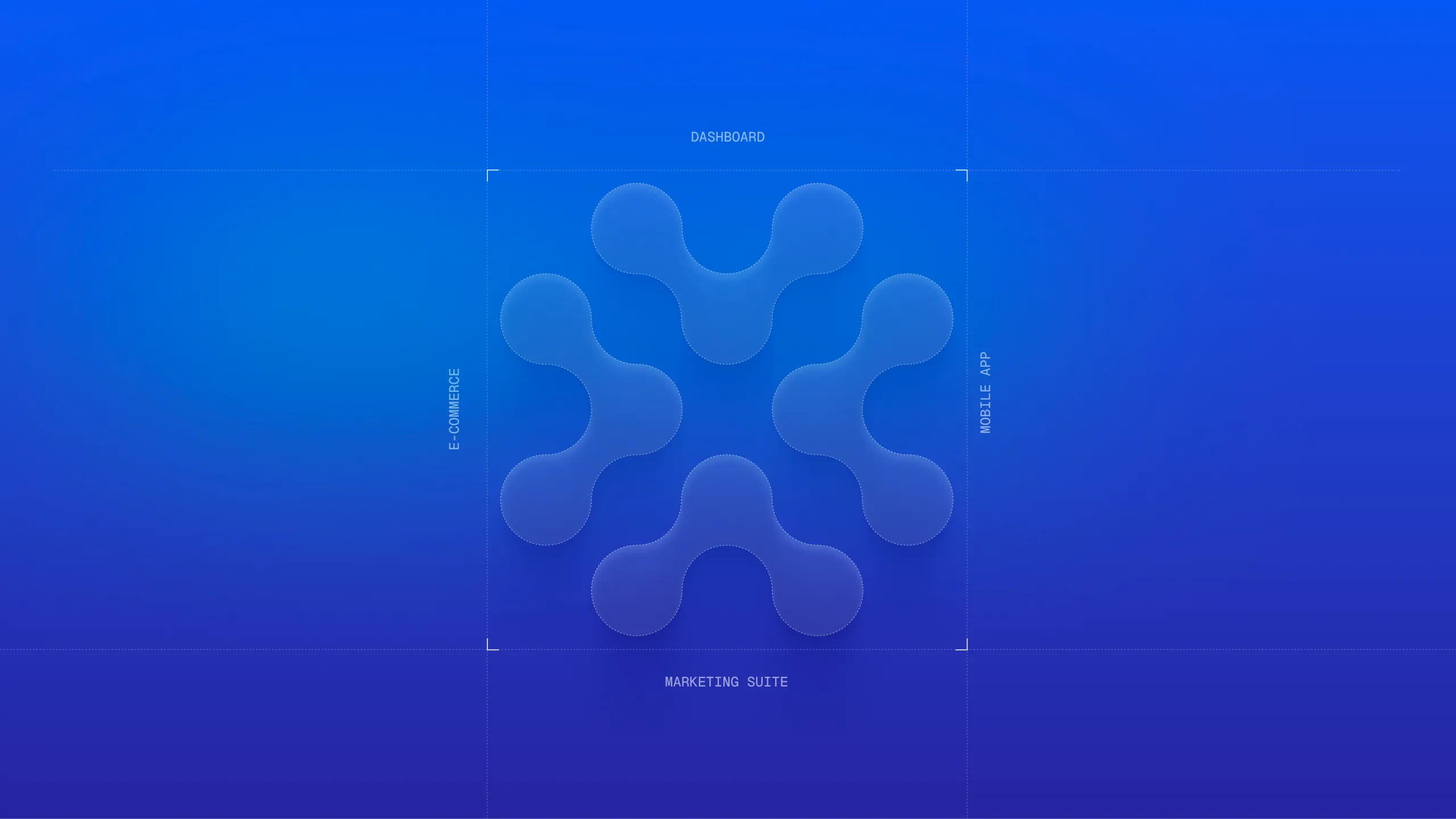 The Simplisales brand frame: the logomark over dashboard, e-commerce, mobile app and marketing suite