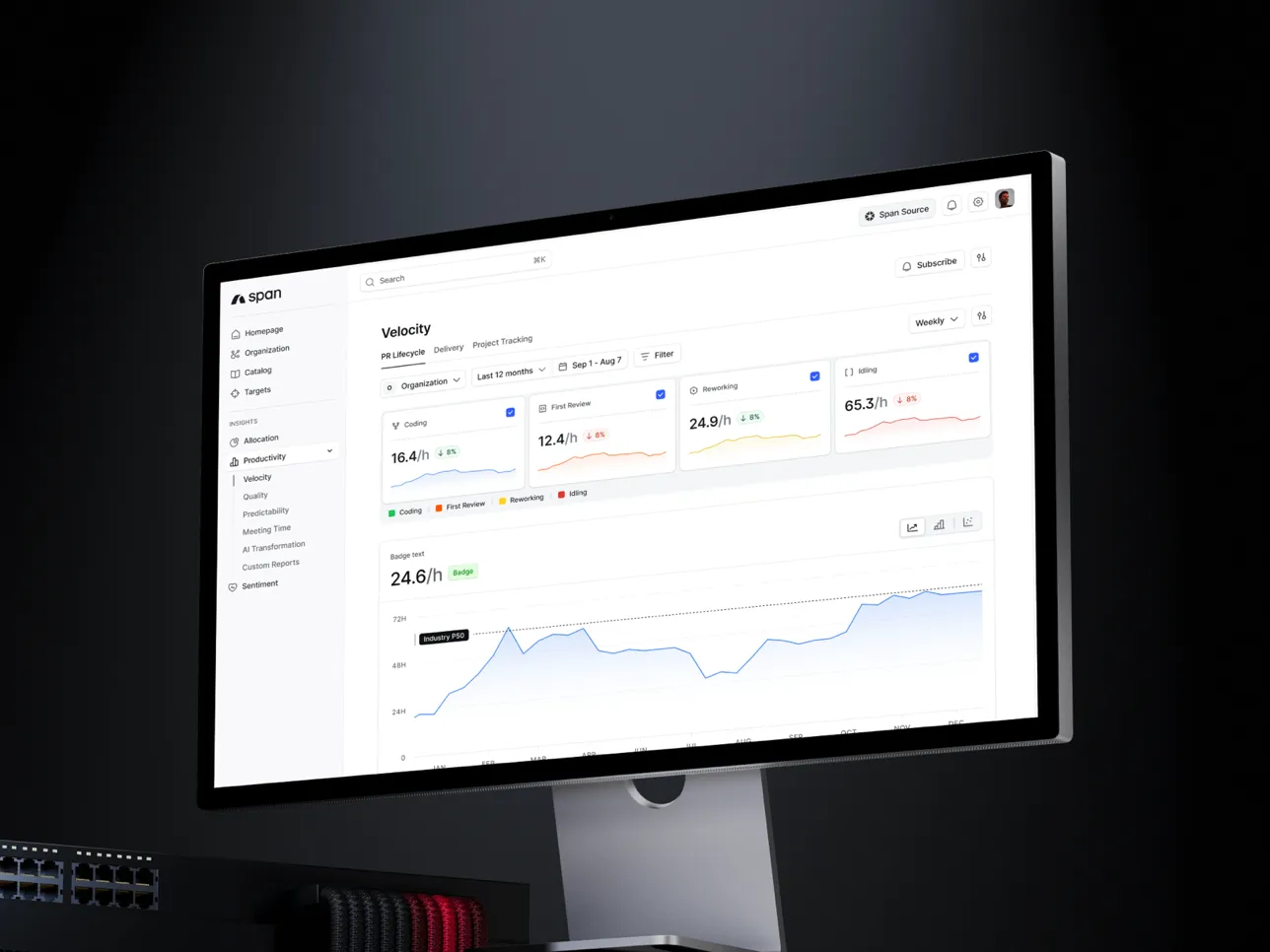 The span.app product and design system work, designed and built by InsetLab