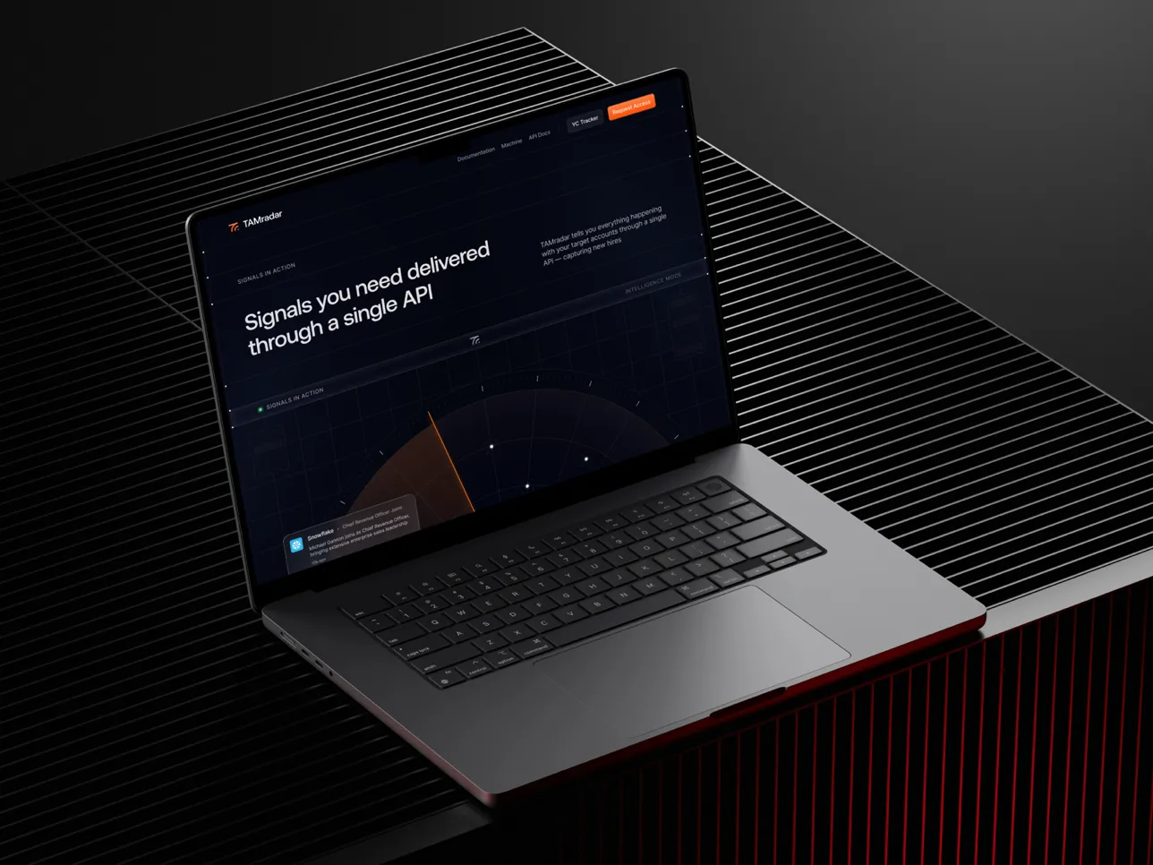 The TAMradar brand and product site, designed and built by InsetLab